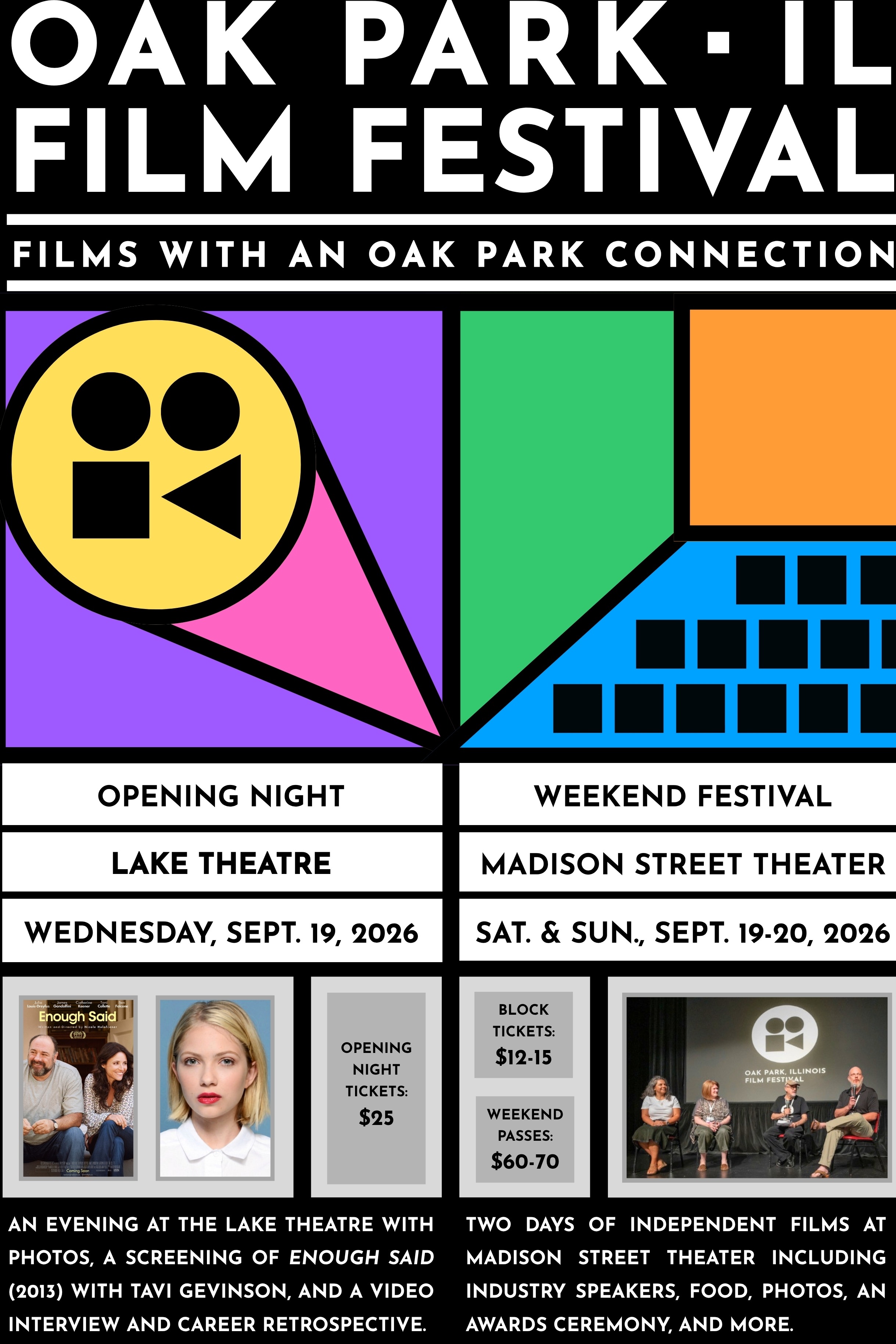 Oak Park IL Film Festival, Opening Night poster